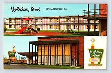 Postcard Illinois Edwardsville IL Holiday Inn Motel 1960s Unposted Chrome picture
