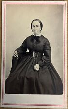 ~1864 CDV PHOTO CIVIL WAR ERA WOMAN; 2c STAMPED; S C Hamilton Photog - Nashua NH picture