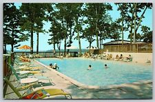 Postcard Salt Water Swimming Pool, The Dering Harbor, Long Island NY 1975 V141 picture