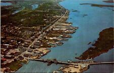 Vintage Chincoteague Virginia Aerial View Postcard Posted 1970 picture