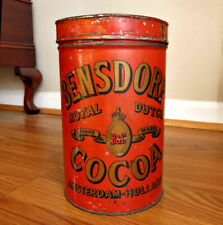 Antique Bensdorp Est 1840 Cocoa Chocolate Vintage  Soda Fountain Tin   Amsterdam picture