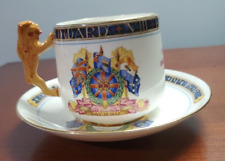 King George VI Queen Elizabeth Coronation 1937 Paragon China Teacup Souvenir picture