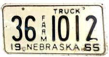 Nebraska 1965 Old Farm License Plate Man Cave Vintage Garage Holt Co Collector picture