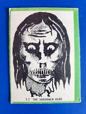 1963 Rosan Terror Monsters Series Green Cards Number 57 The Shrunken Head picture