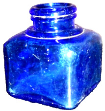Vintage Cobalt Blue Square Ink Bottle picture
