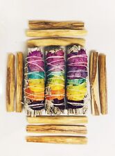3 White Sage 7 Chakras with 7 Color Rose Petals and 10 Palo Santo Sticks  picture