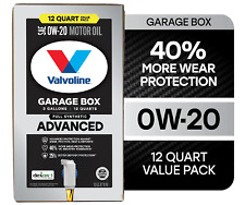 Advanced Full Synthetic 0W-20 Motor Oil 12 Qt Quart Valvoline Value Garage Box picture