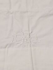 Pair of Vintage King Pillowcases, Monogramed RHL White on White, No tags 20