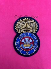 Royal Welsh Fusiliers Blazer Badge RWF Embroidered Bullion Wire Blazer Badge picture