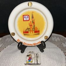 Vintage 70s Disney Production Ashtray Cinderella Castle/ Mickey Denmark Keychain picture