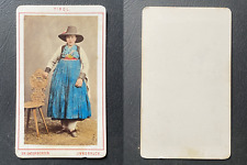 Unterberger, Innsbruck, woman in regional costume of Tyrol, Tyrol, circa 1870 CD picture