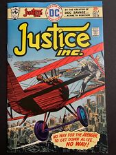 Justice Inc. 4 VF -- DC Bronze Age Kirby, Last Issue Kubert Cover 1975 picture