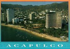 Acapulco Aerial View From Sea Hyatt Hotel Shoreline Vintage Postcard Unposted picture