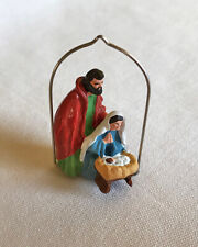 1988 Holy Family ~ Baby Jesus, Mary, Joseph ~ Hallmark Miniature Ornament picture