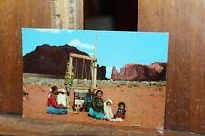 Vintage Postcard Navajo Family picture