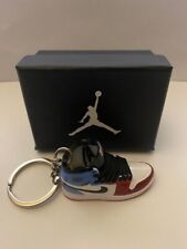 NIKE AIR JORDAN 1 RETRO HIGH (FEARLESS UNC CHICAGO)-3D SNEAKER KEYCHAIN WITH BOX picture