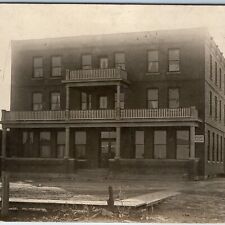c1910s Downtown Golden Hotel RPPC Barber Shop Pool Room Real Photo Postcard A95 picture