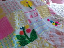 VINTAGE CHENILLE DOLL QUILT ADORABLE HANDMADE picture