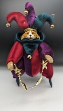 Vintage Kurt Adler Royal Jester Dog Ornament Plush And Resin 8 Inches Tall picture