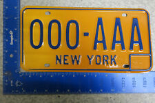 New York License Plate Sample 1973 Base NY Tag #000-AAA (KC) picture