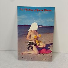 Thinking of You Beauty on the Beaches of Florida FL postcard 1960s Posted picture
