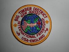 VTG 70s  BSA Big Timber Dist NJ International Friendship 1978 USA England Patch  picture