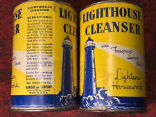 2 cans Lighthouse Cleanser, unopened vintage 1947 NOS picture