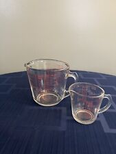Lot of two vintage Pyrex measuring cups #532 4 cup & #508 1 cup  picture