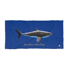 Great White Shark Beach Towel - Dark Blue picture