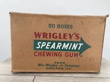 Wrigleys Spearmint Chewing Gum Shipping Box General Store 50 Box Size 1949 Rare picture