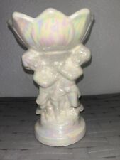 Porcelain Two Cherubs Figurine Soap/Candle Holder picture