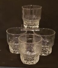 4 Vtg Federal Clear Glass Glacier Rocks Drinking Glasses 3 1/4 IN   8 oz  NOS picture
