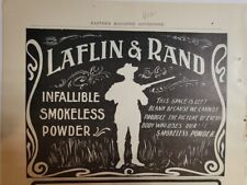 1902 Laflin & Rand infallible smokeless gun powder vintage original ad picture