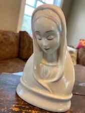 antique statue of fine bone china religious praying mother Mary Madonna picture