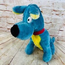 vtg 1970s blue dog plush stuffed dog Allentown toy co 11