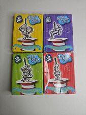 Dr. Seuss Cat in the Hat Silver Plated Christmas Ornaments Set Of 4 Burger King picture