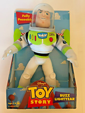 Vintage Disney Toy Story Buzz Lightyear Plush Fully Poseable - MIB Hasbro Rare picture