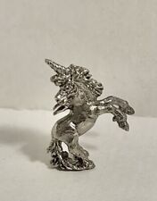 Silver Unicorn Figurine Miniature Mythical Collectible Small picture