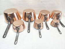 7 Massive French flared copper pans – Great quality - Special serie villedieu picture