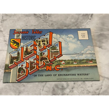 Historic New Bern North Carolina Souvenir Postcard Folder Foldout Travel Vtg picture