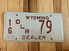 1988 Wyoming Trailer License Plate picture