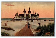1921 View Of Swinemunde Brucken Restaurant Poland Posted Antique Postcard picture