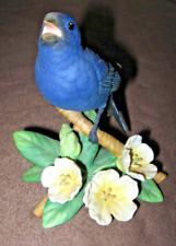 Lenox Fine Porcelain INDIGO BUNTING Garden Bird Collection Figurine 1992 picture