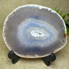 1 Pc Natural beautiful stripe agate Crystal  Piece Geode agate 93g picture