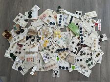 Vintage Antique HUGE Lot Over 140 Cards Buttons Sewing Crafts Carded Notions picture