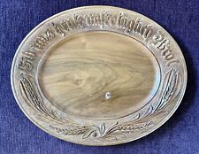 Vintage German Wooden Plate - Give Us This Day Our Daily Bread picture