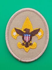 Tenderfoot Scout Rank Uniform Tan Patch Plastic Back BSA Boy Scouts America NEW picture