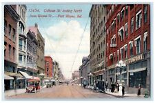 Calhoun St. Looking North From Wayne St. Cars Stores Fort Wayne IN Postcard picture