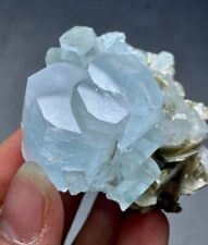 558 CTS Terminated Aquamarine Crystal Bunch From Pakistan picture
