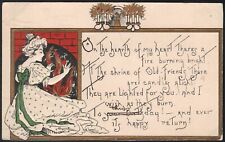 1917 Birthday Happy Return Vintage Postcard Embossed  Mailed to Seattle picture